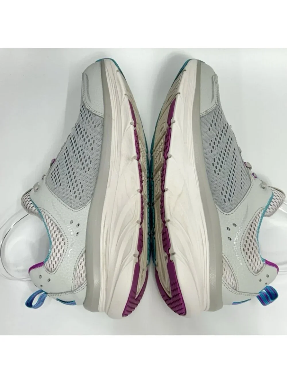 Skechers D’ Lux Walker Infinite Shoes Women’s Sz 8 Grey 149023 Running Sneakers